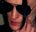 face with dark sun glasses