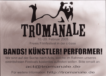tromanale - bands! künstler! performer!